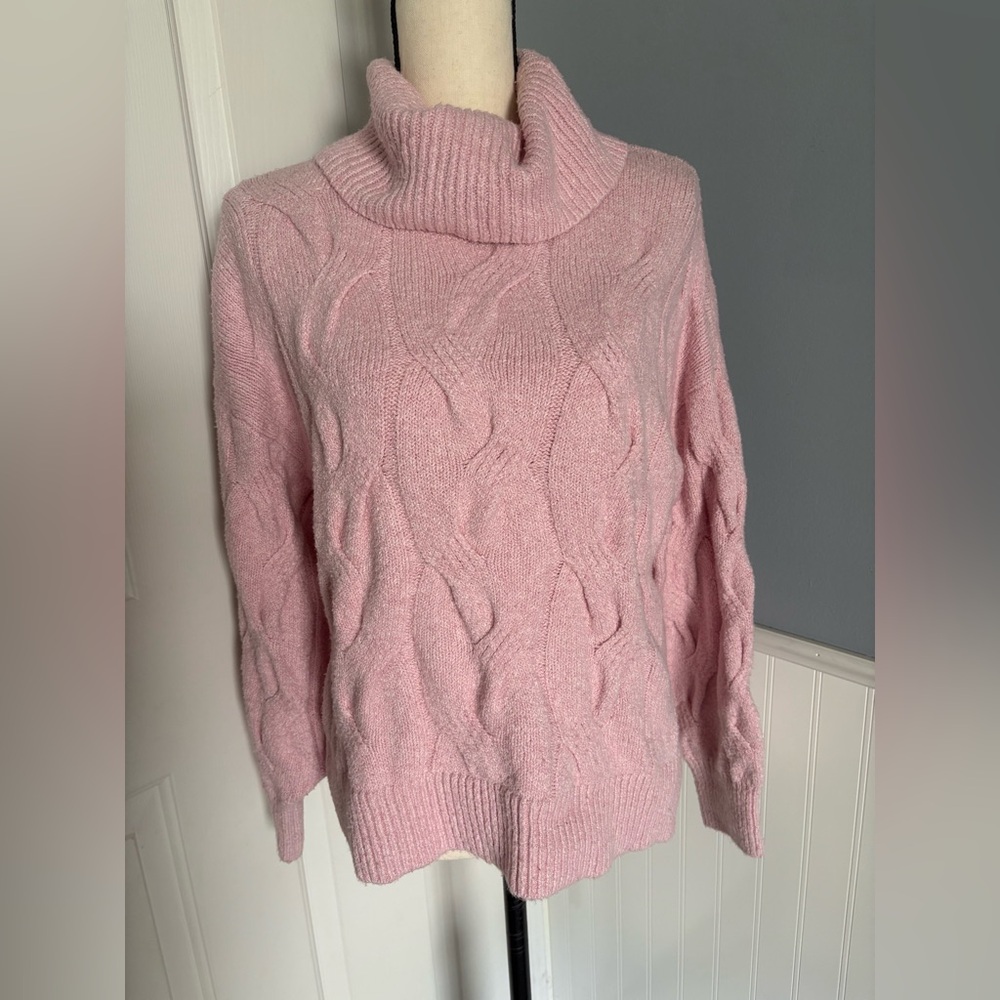 Cambridge Dry Goods Baby Pink Turtle Neck Sweater